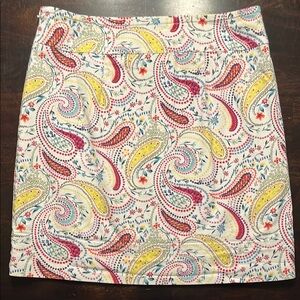 Talbots Paisley Skirt Size 6